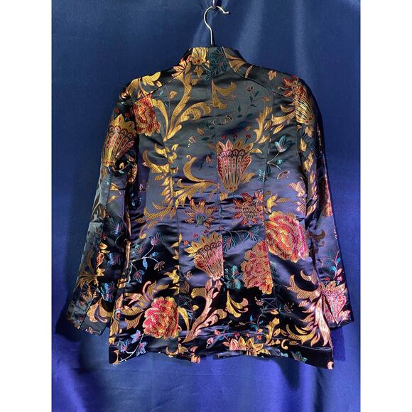 Soft Surroundings Moon Dynasty Brocade Women’s Jacket with Frog Closure - Picture 2 of 6